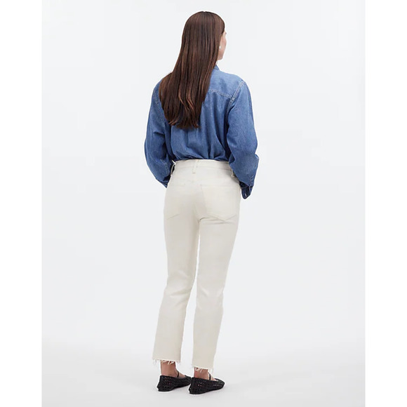 Madewell The Perfect Vintage Jean Tile White High Rise Classic Mom US 23 NWT - Picture 4 of 13